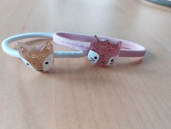 Lot de 2 élastiques cheveux animaux brillants