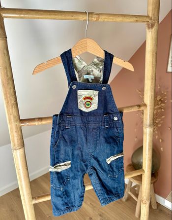 💜 Salopette bleu taille 6 mois Neuf U tout petits 💜