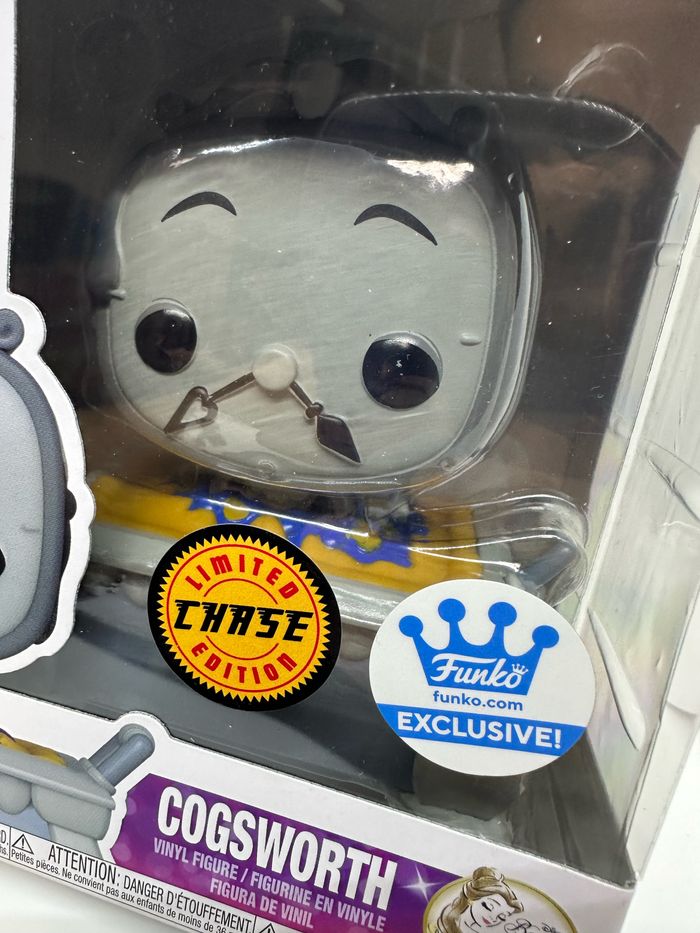 Funko Pop Disney Cogsworth 1138 Chase Funko Exclusive - photo numéro 2
