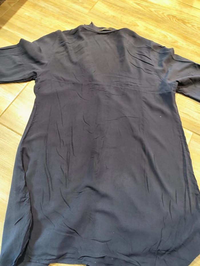 Robe chemise bleu longueur 86 cm Nitya Taille 40/42 - photo numéro 4