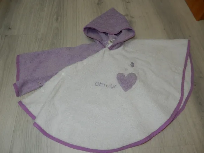 Poncho de bain à capuche "Amour"