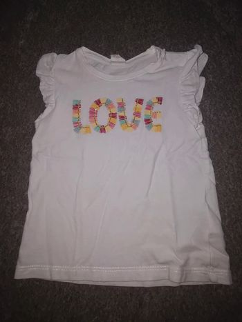 T-shirt bébé fille 12/18 mois comme neuf