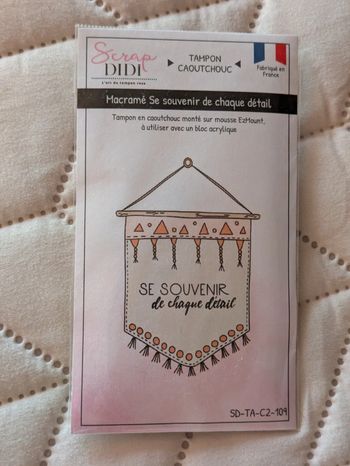 Tampon caoutchouc Macramé Scrapdidi