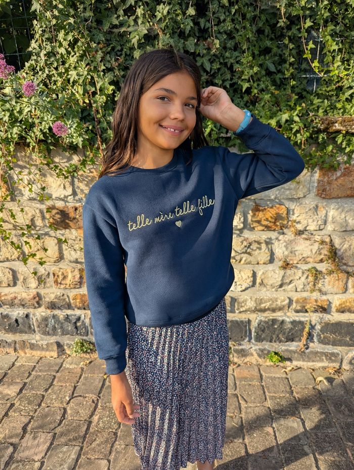 Sweat bleu marine Telle mère telle fille Taille 12 ans