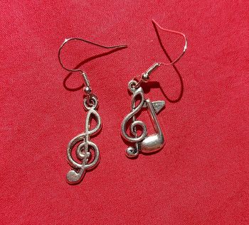 Boucles d'oreilles notes de musique