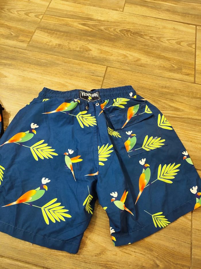 Maillot de bain bleu avec oiseau et feuillage Vilebrequin Taille S - photo numéro 4