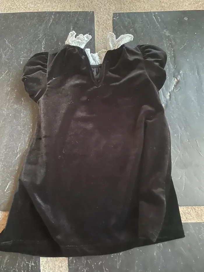 Robe velours manche courte 12 mois - photo numéro 2