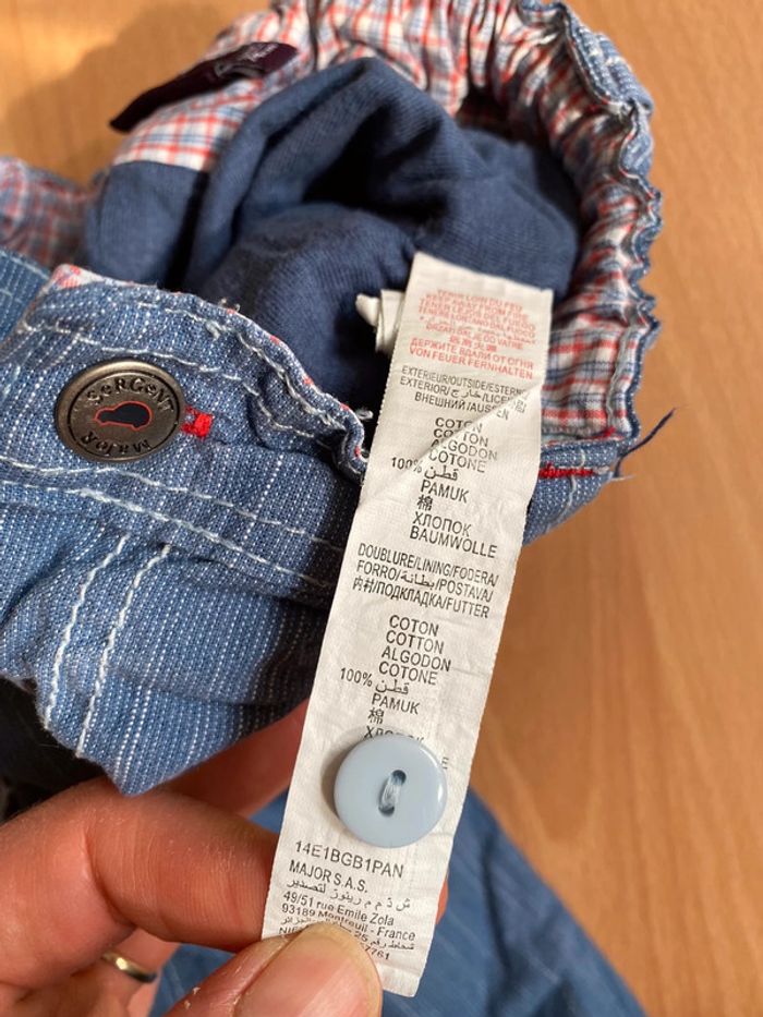 Beau pantalon jean bleu Sergent Major T. 12 mois/74 cm garçon TBE - photo numéro 8