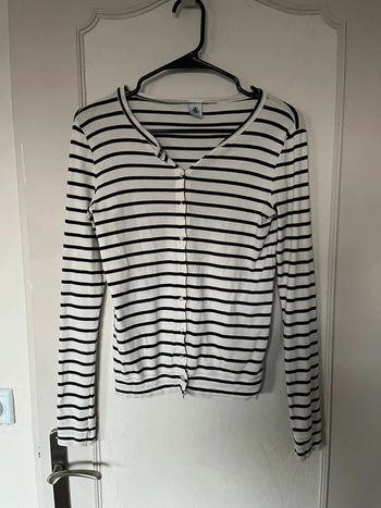 Gilet petit bateau marinière léger taille xs 14 ans #EmmaLilleXS34 #EmmaLille14ans