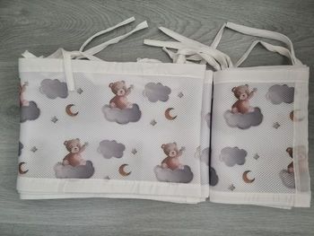 Tour de lit respirant pour bébé en 2 parties