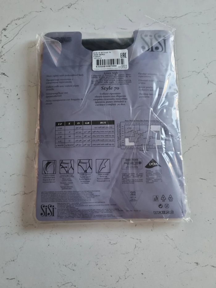paire de collant voile noir avec culotte slipée - photo numéro 2
