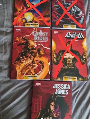 Lot 2 BD côté obscur collection Marvel Dark