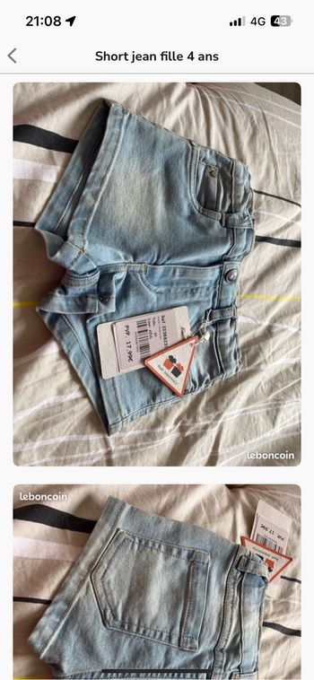 Short en jean