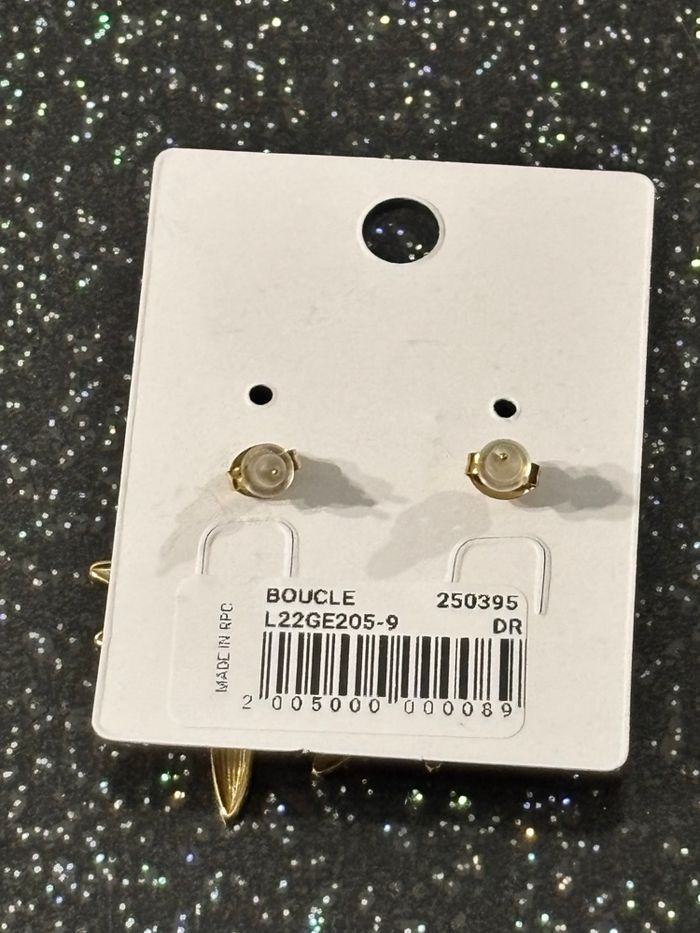 NEUF - Paire boucles d’oreille acier inoxydable - photo numéro 3