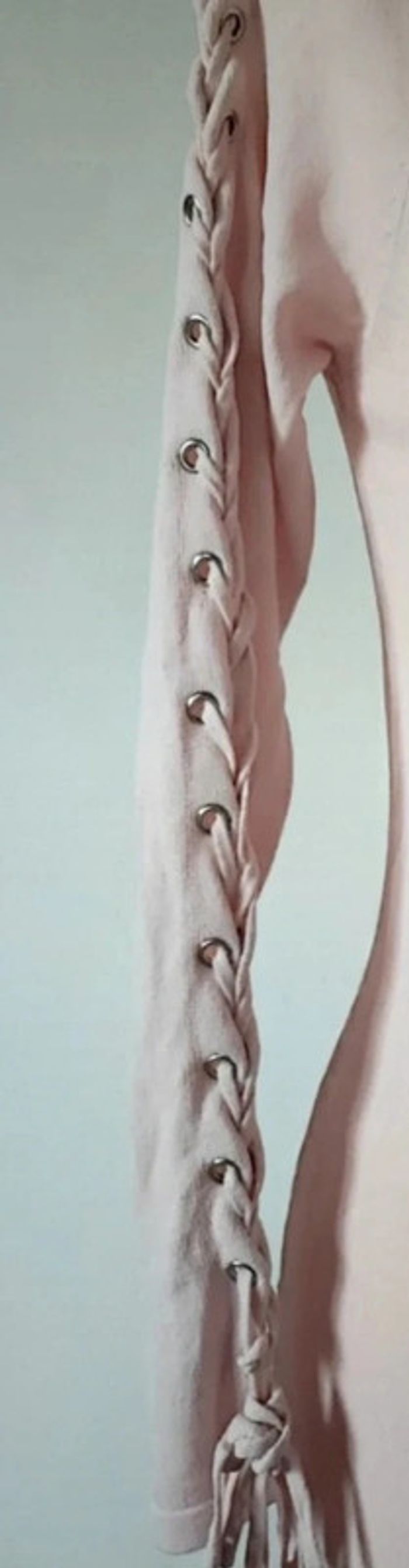 🌸haut manches longues rose poudré avec lacets taille 36 38 extension marque Nicole - photo numéro 6