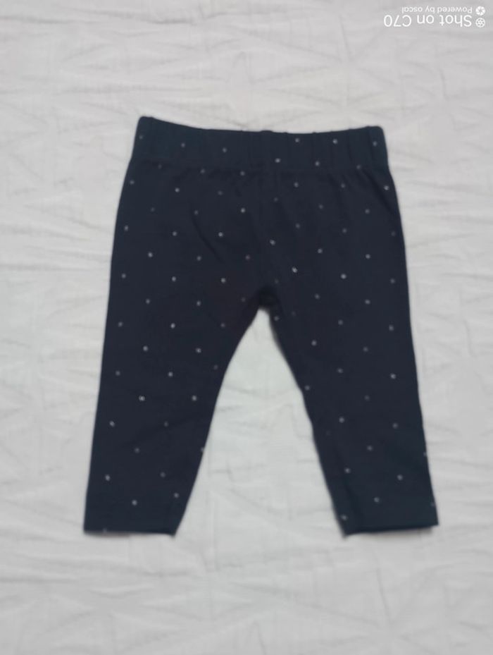 Kiabi legging marine pois doré