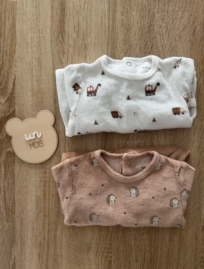 Lot de 2 pijamas - Taille 1 mois