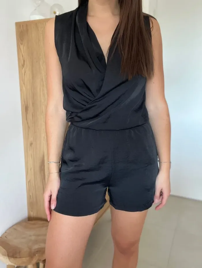 Combi short satinée noire Vila - photo numéro 3