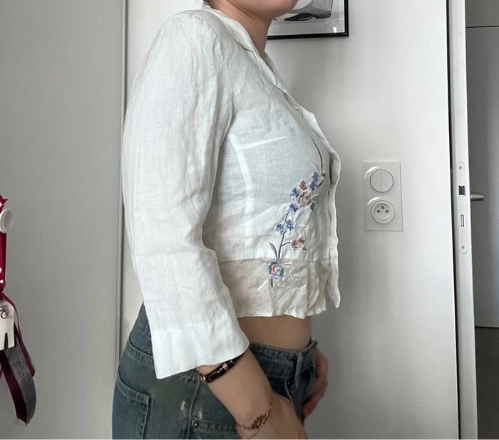 Blouse blanche Gérard Darel – Taille S Excellent état | Broderies délicates | Parfaite pour l’été - photo numéro 2