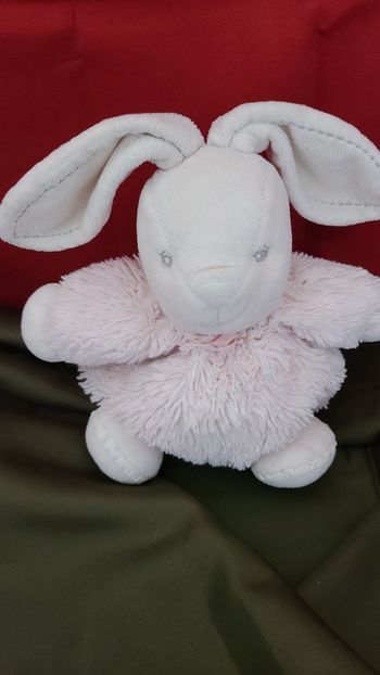 Doudou P'tit Lapin rose 18 cm Perle