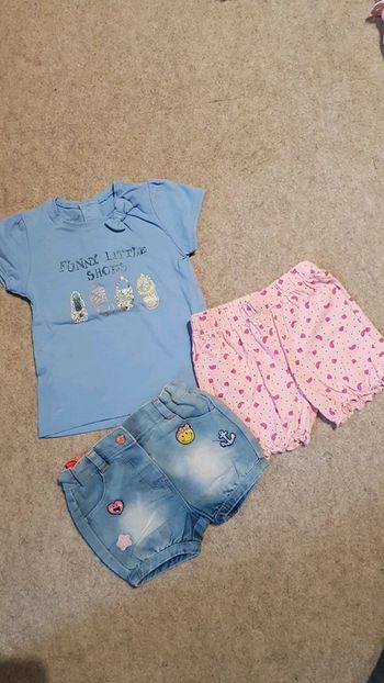 Ensemble 3 pièces été fille 9mois