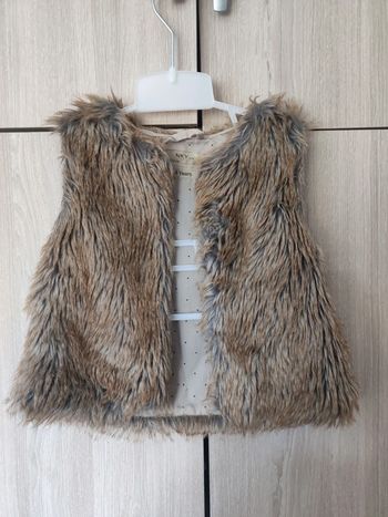 Gilet brun fausse fourrure 4 ans NKY