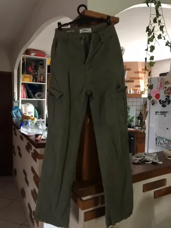 pantalon cargo kaki fille t34 ou xS
