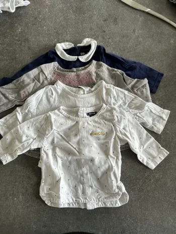 Lot de 4 tee-shirt manches longues 3 mois