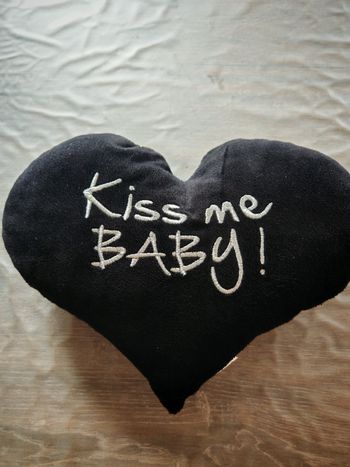 Coeur noir à message 