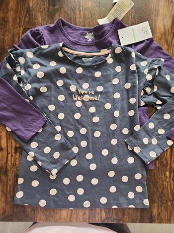 Lot de 2 Tee-shirt manche longue fille