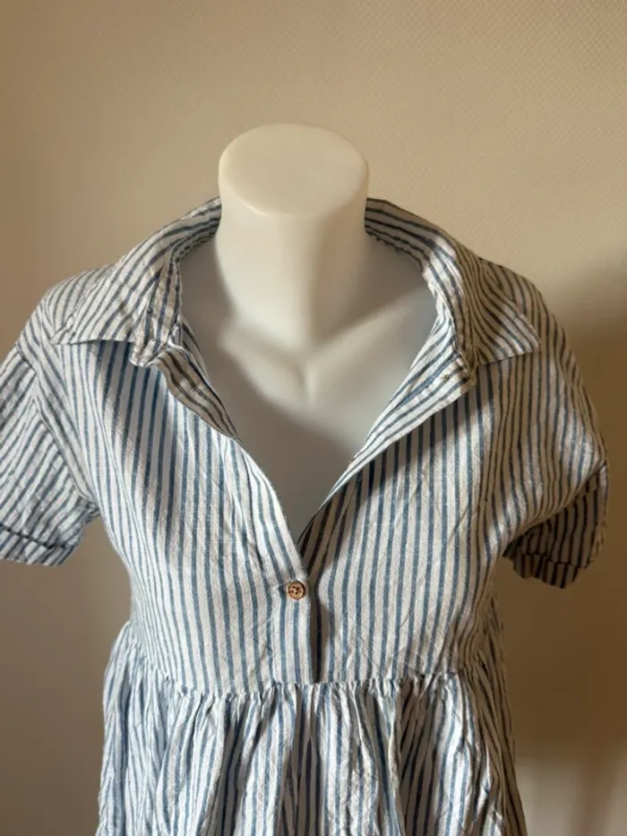 Robe à rayure en très bon état allaitement et grossesse taille 36 vertbaudet - photo numéro 3