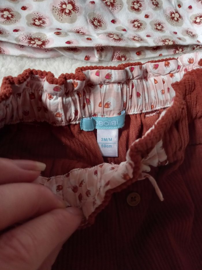Ensemble fille short et blouse 3 mois - photo numéro 5