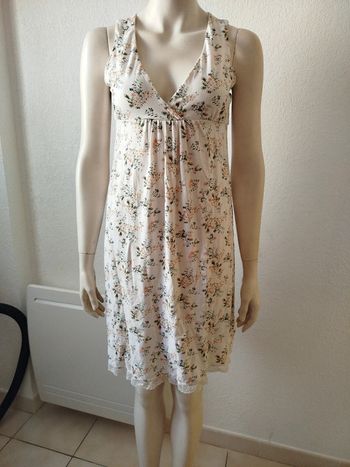 Robe blanche à fleurs H&M taille M 38