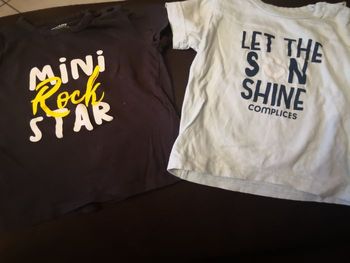 Lot 2 tee-shirts 12 mois