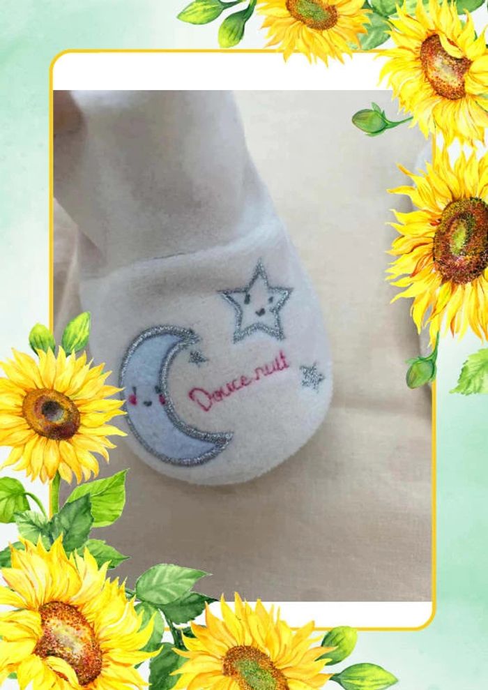 Chaussons blancs roses Gémo 9 12 mois - photo numéro 3