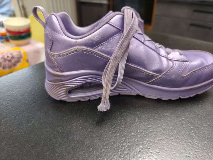 Skechers violet métallique 36 basket filles - photo numéro 5