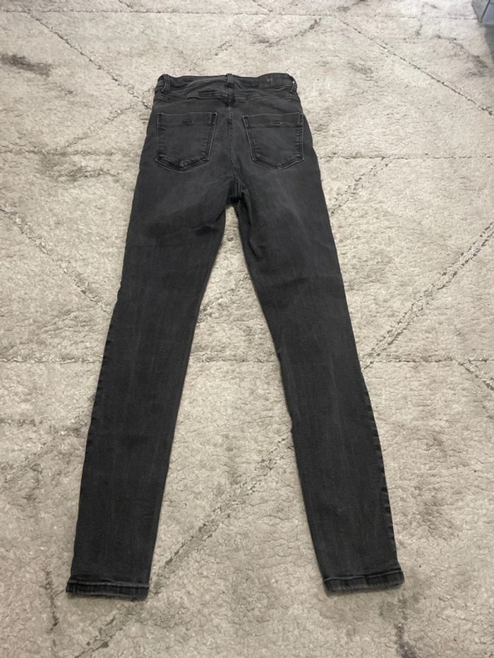 Jeans gris taille haute Zara - photo numéro 3