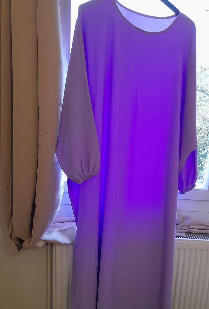Abaya femme couleur lila - photo numéro 3