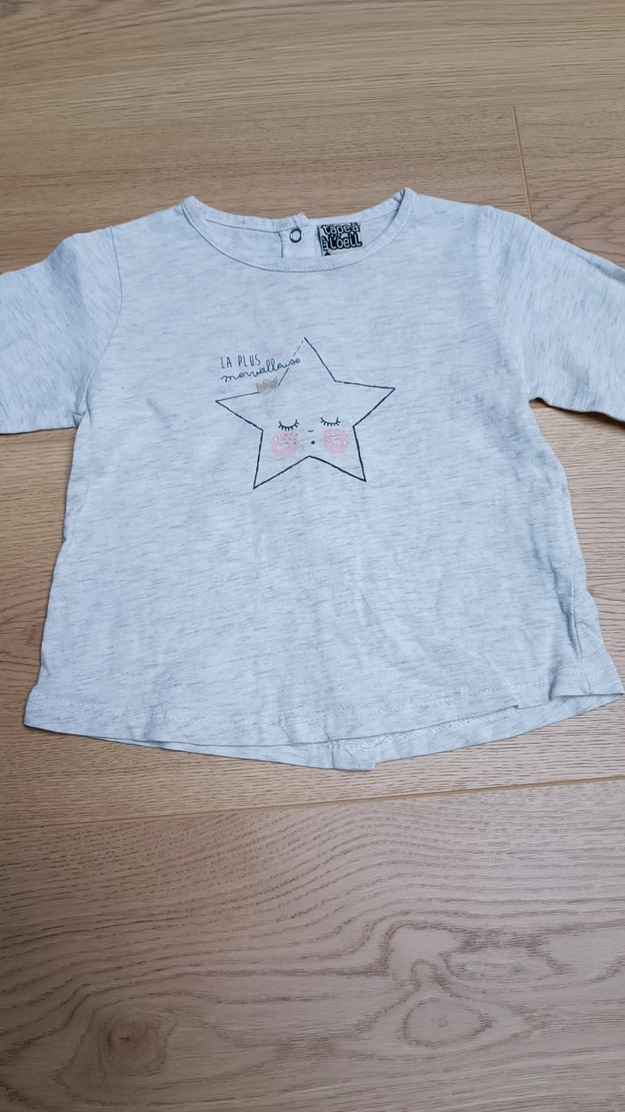 Lot 6 t-shirts manches longues 12 mois - photo numéro 6