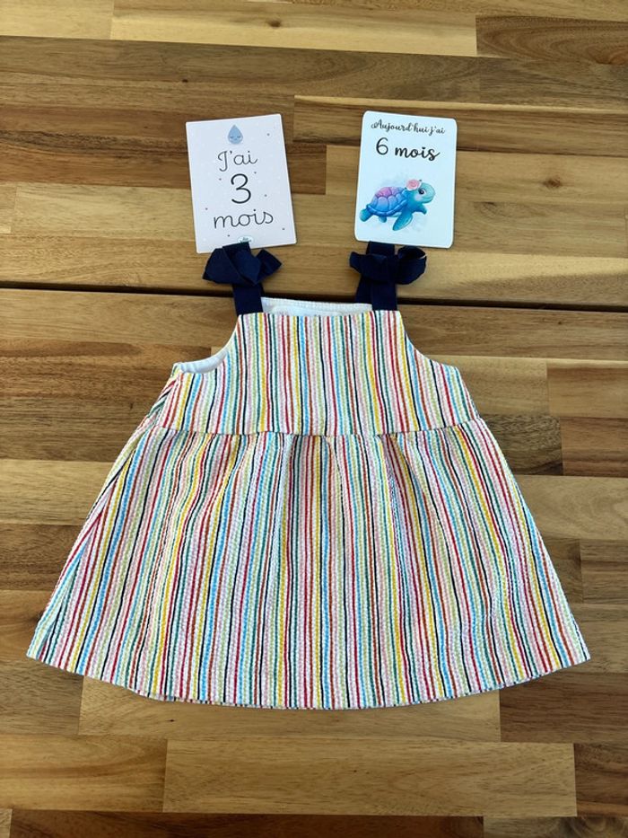 Robe rayures multicolores