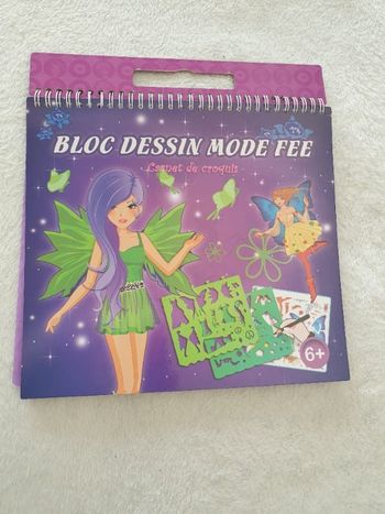 Bloc dessin mode fée