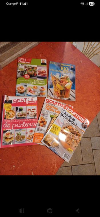 Lot de 5 magazines " Gourmand " 