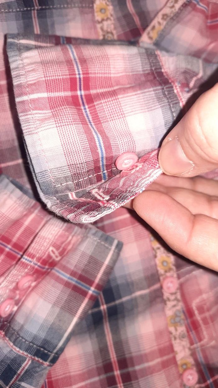 Chemise Levis 14 ans rose carreaux - photo numéro 7