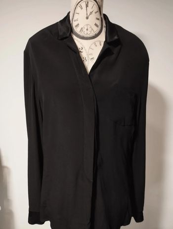 Belle chemise noire femme 44