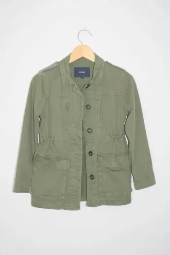 Veste kaki de chez Kiabi taille 10 ans