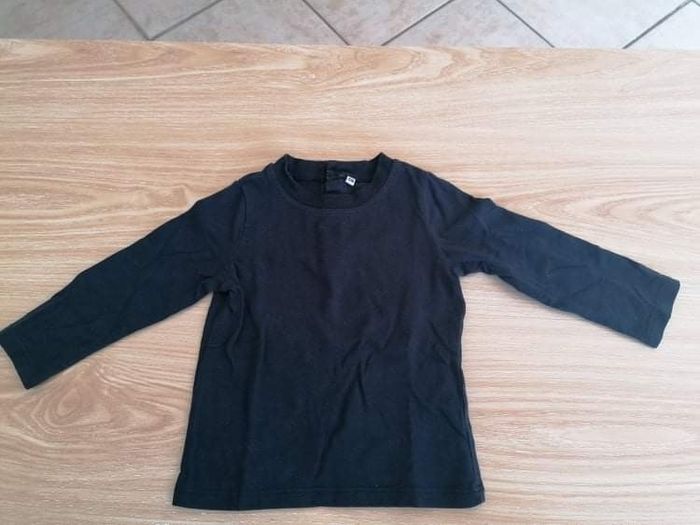 Ensemble salopette t-shirt manches longues  12 mois - photo numéro 3