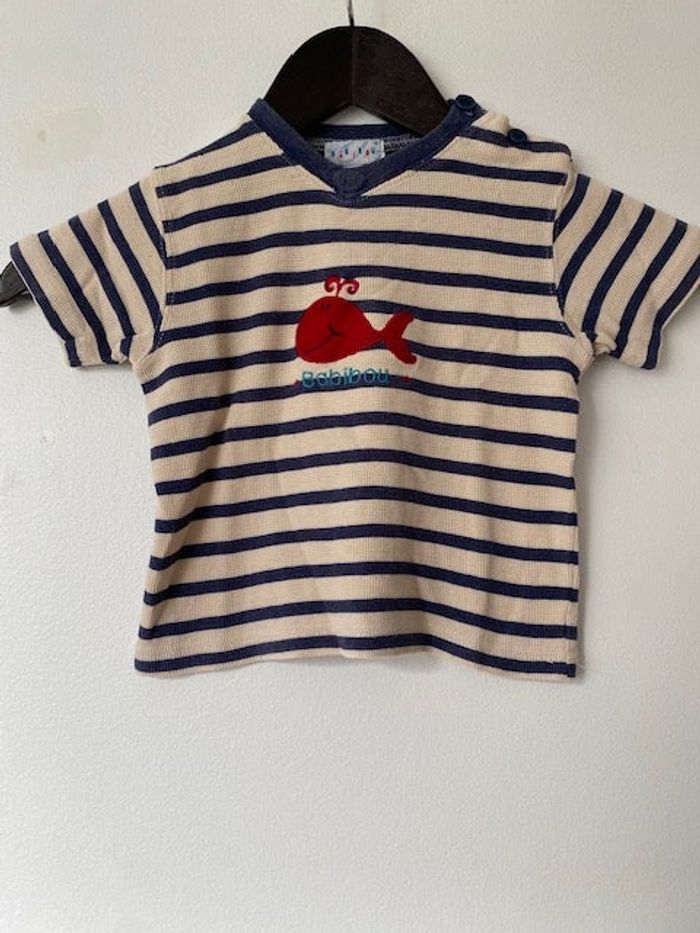 T-shirt marinière baleine