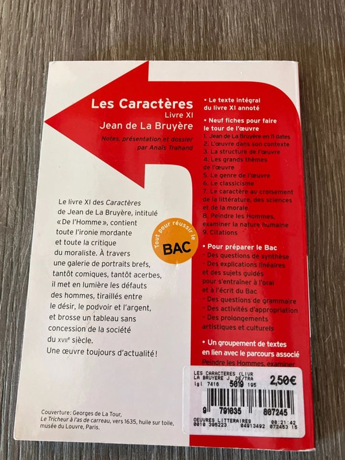 Livre lycée les caractères Jean de La Bruyère - photo numéro 2