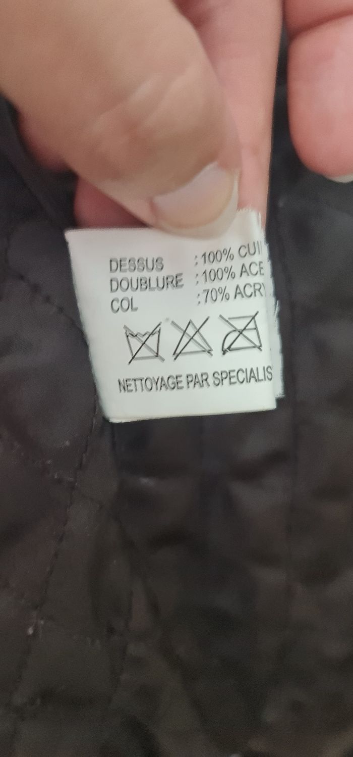 Veste en cuir taille 42 xL - photo numéro 4