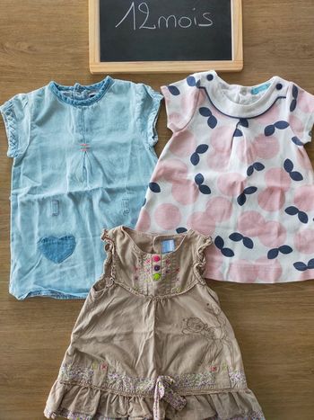 Robes été 12mois manches courtes